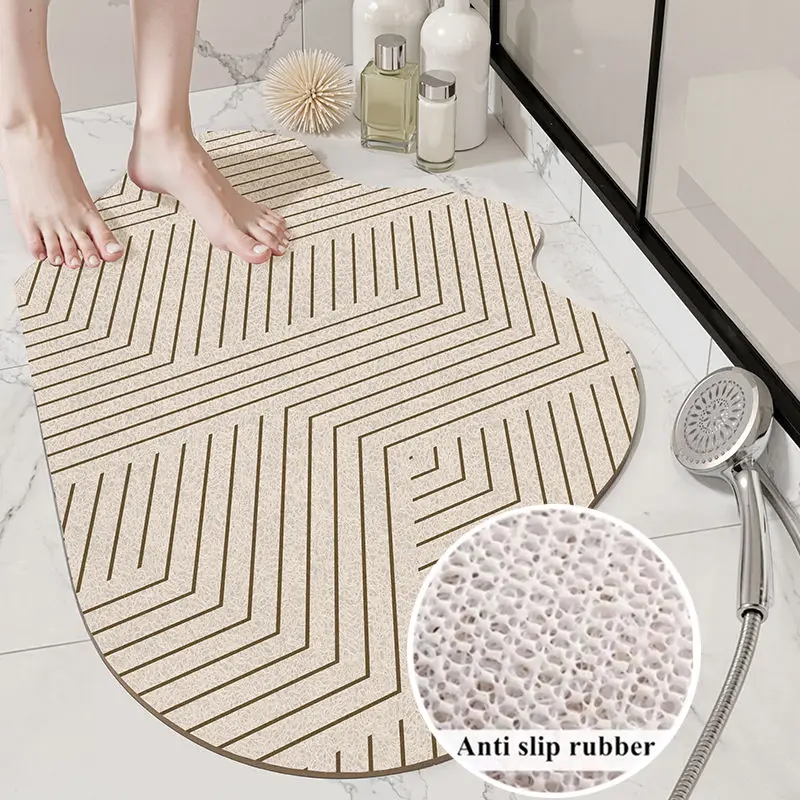 المضادة للانزلاق حصيرة الحمام المرحاض قابل للغسل الكلمة حصيرة ماصة الأوساخ مقاومة مدخل حصيرة بولي كلوريد الفينيل اللوف لفائف الاطفال الحمام حصيرة #1