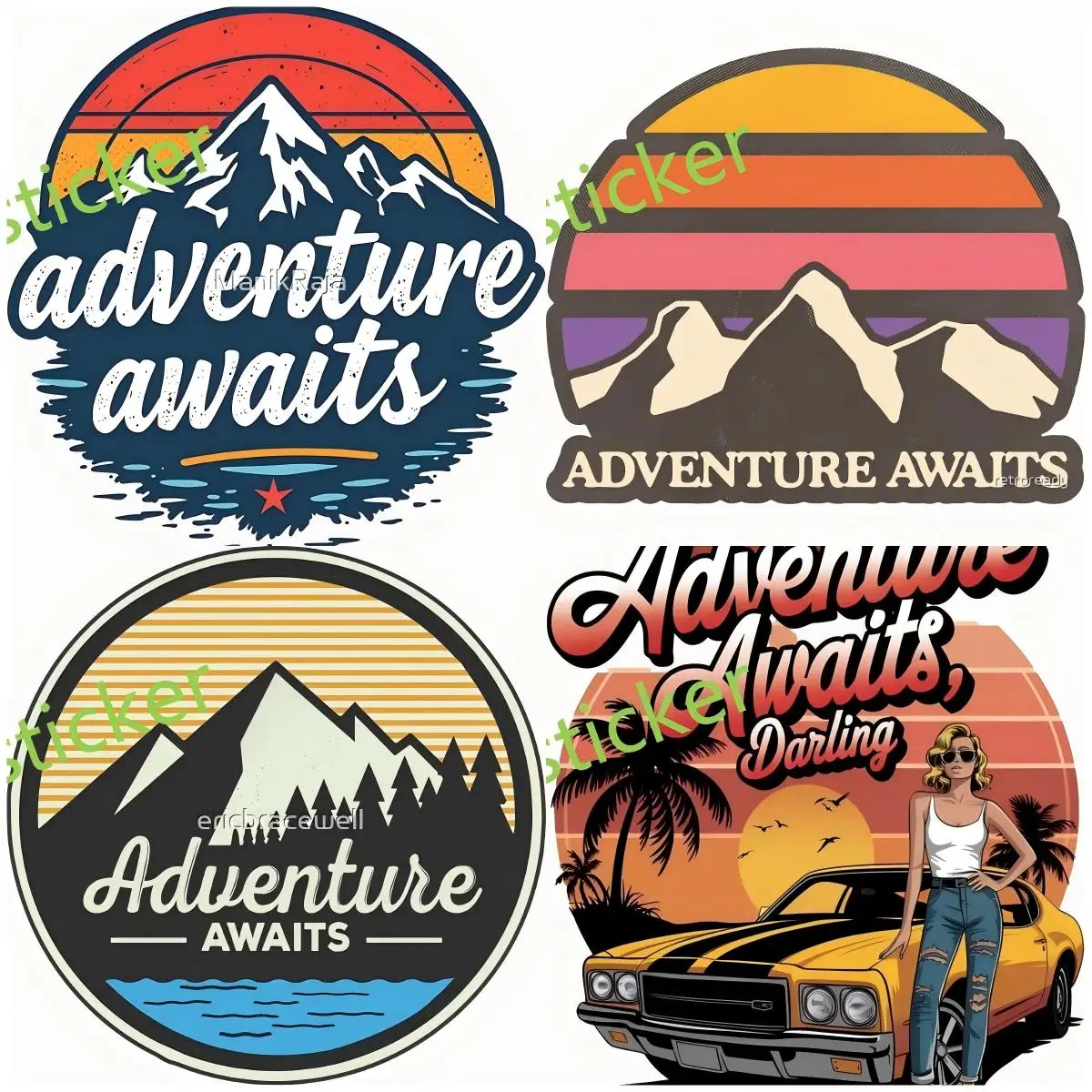 

Adventure Awaits decal Bumper Window Phone Trunk Guitar Cover scratches Exterior Decor Yacht Voiture Course Sunscreen