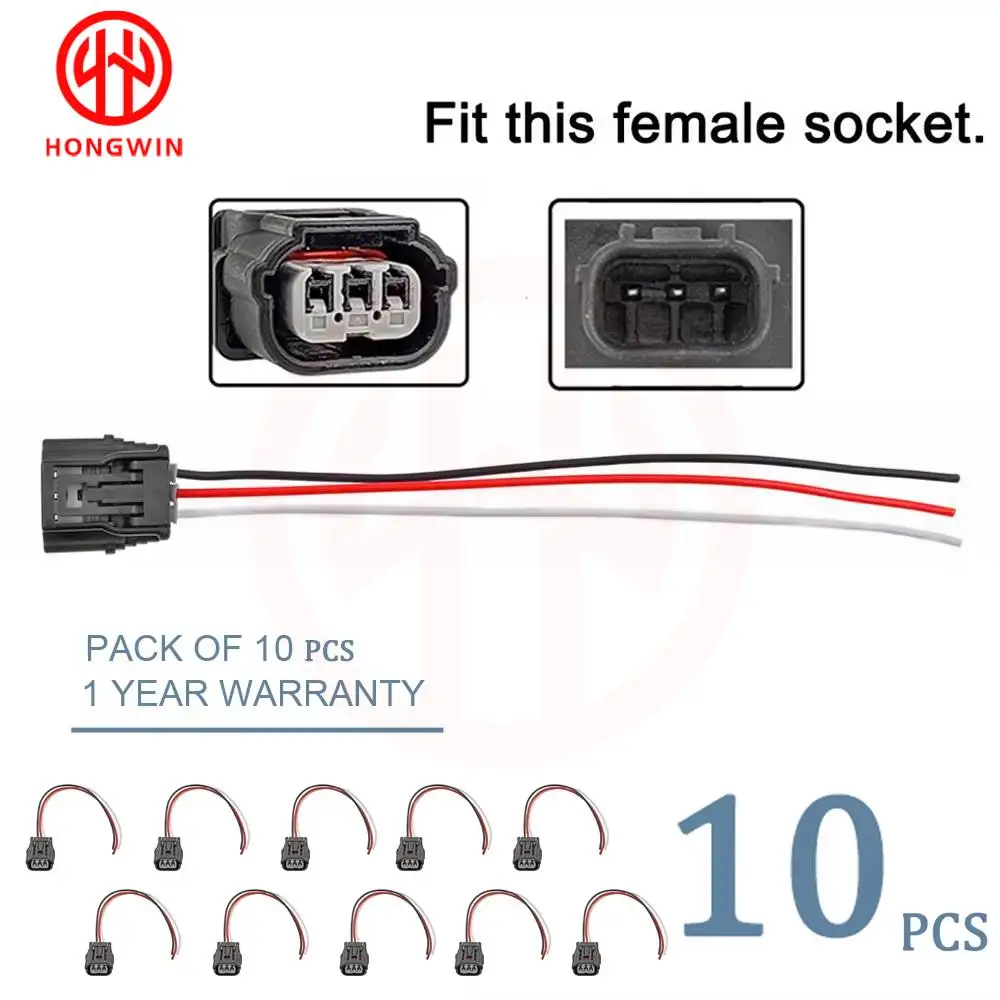5/10PCS Connector Plug Harness 3Pin Ignition Coil OEM 30520-RNA-A01 30520RNAA01 UF-582 IC662 For Honda Civic 2006–2011 1.8L