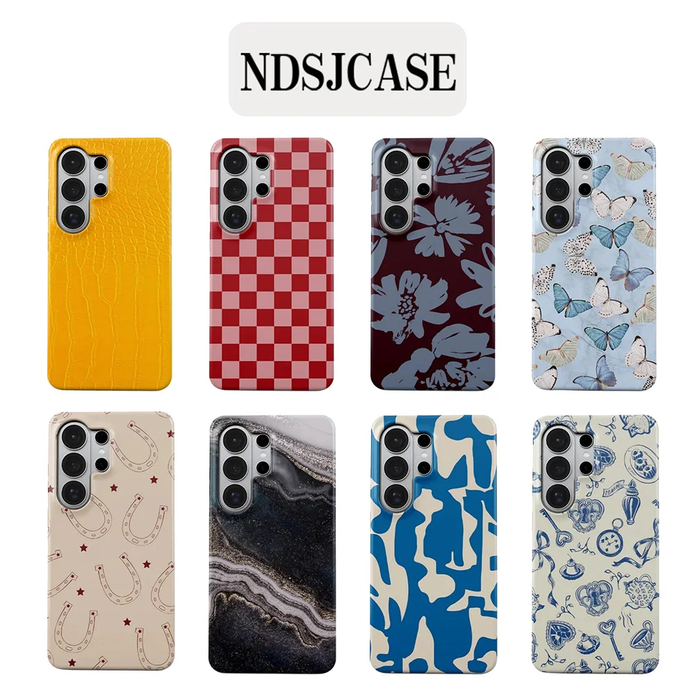 Luxury Clmj Wildflower Phone Case for Samsung Galaxy S20 S23 S24 S25 S26 FE Plus Ultra Edge 4G 5G Double-layer Back Cover