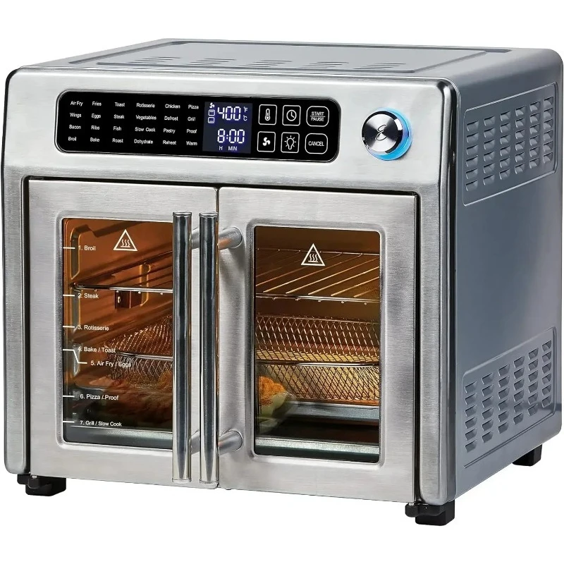 AKitchen suppliesEmeril Lagasse 26 QT Extra Large Air Fryer, Convection Toaster Oven with French Doors, Stainless Steel