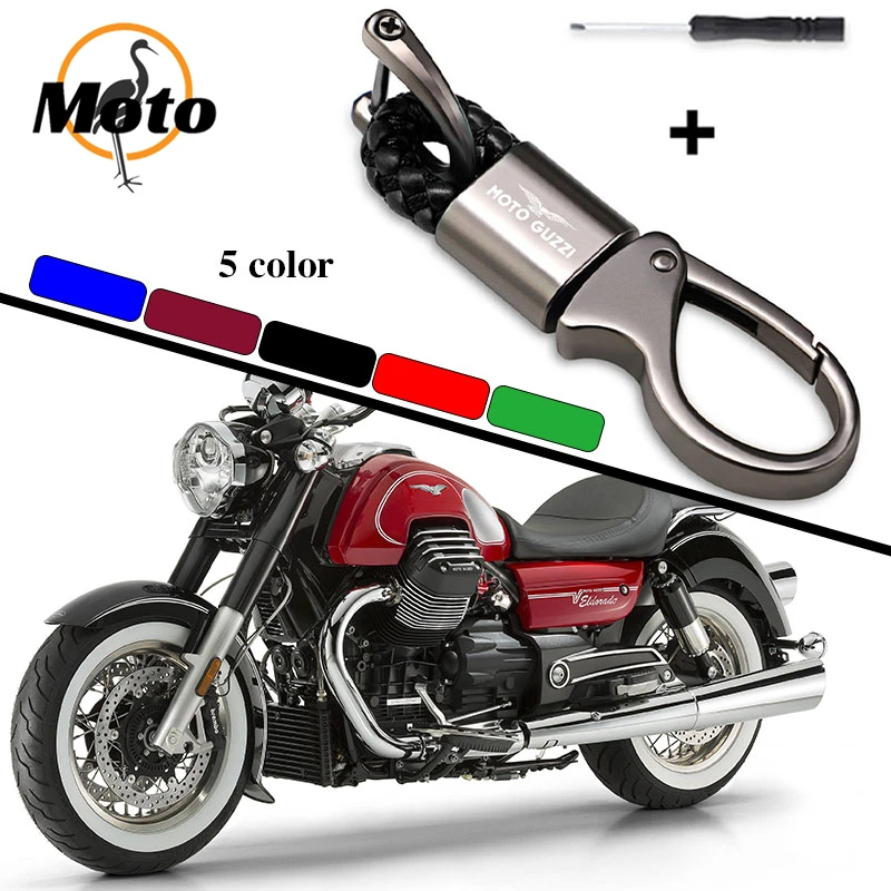 For Moto Guzzi V100 Mandello V7 Stone V8S TT Bobber Breva 850 1100 1200 Motorcycle Accessories Zinc Alloy Keychain Key Ring