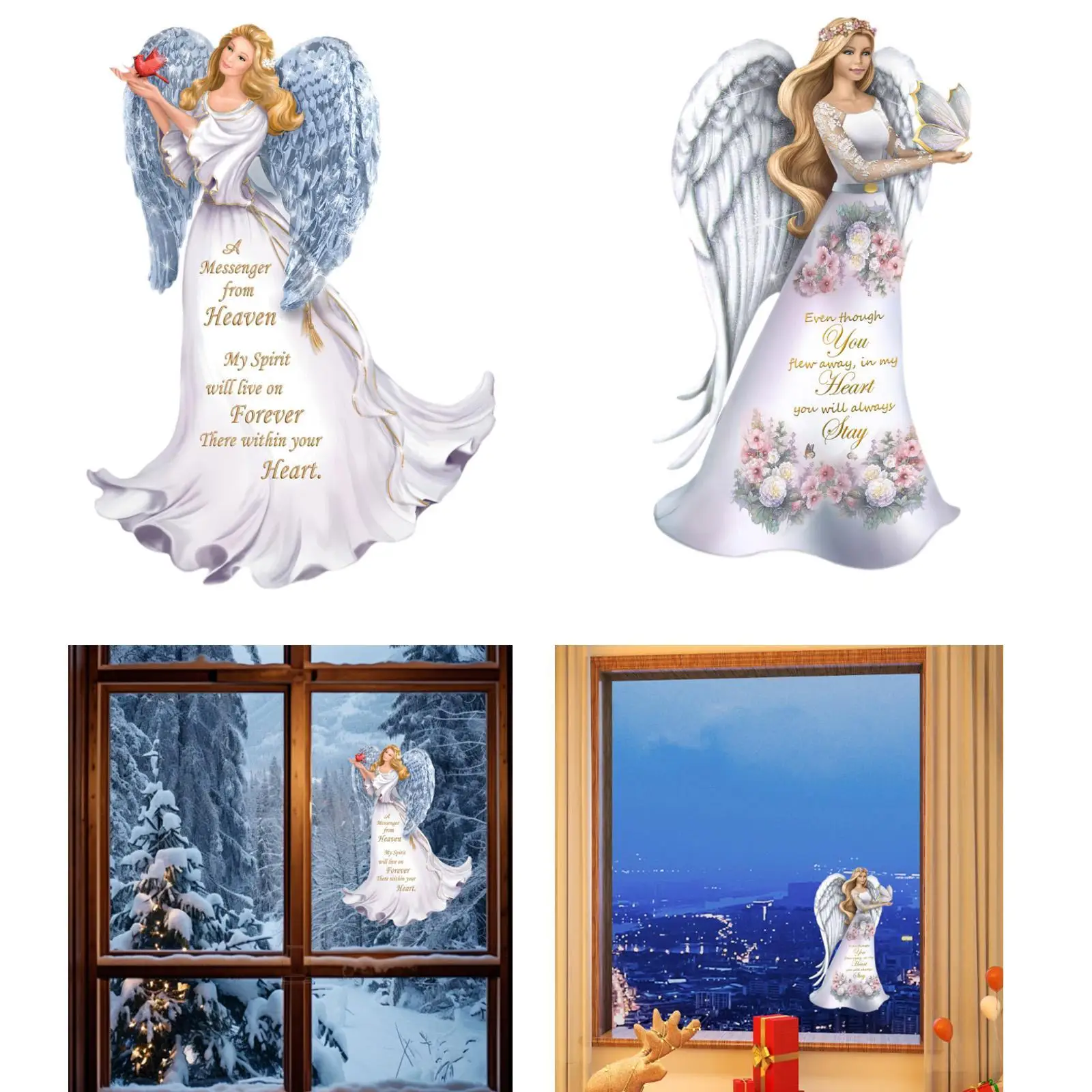 Angel Wall Sticker Decal Window Cling Removable Decoration Headboard PVC