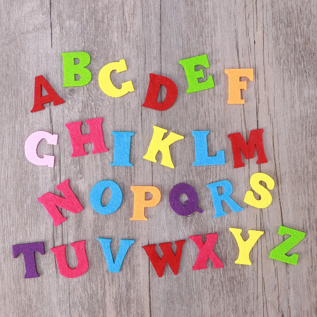 50pcs Felt Alphabet Letters Non-woven Fabric ABCs for DIY Craft Kids Toys Christmas Birthday Party Decoration (Mixed Color and L