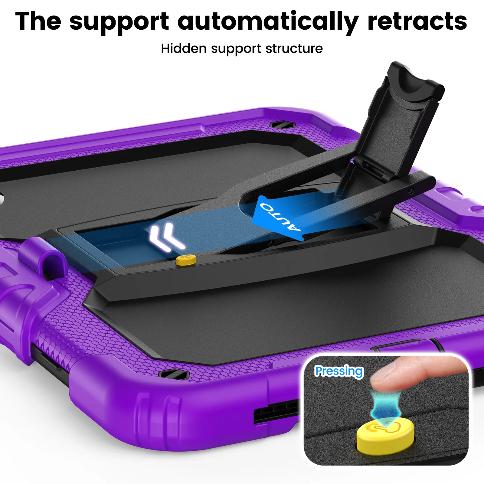 For iPad 11/10th 2025/2022 A3355 A3356 A3354 A2757 A2777 A2696 Kickstand Armor Tablet Case Shockproof Rugged with shoulder strap