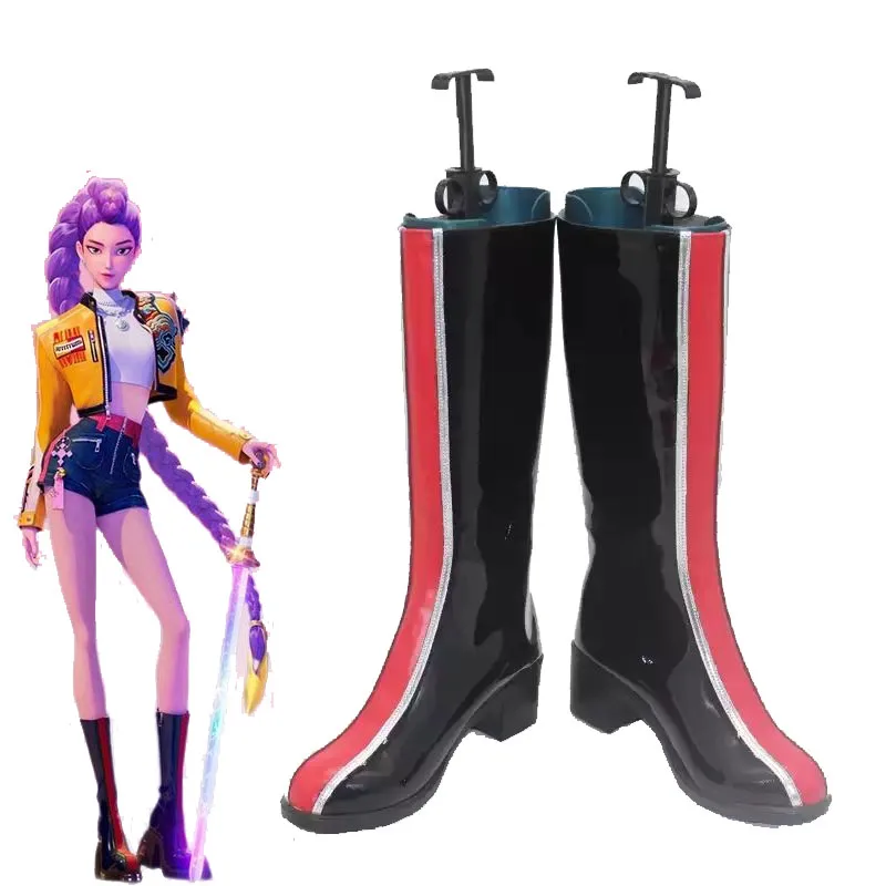 

2025 HUNTR/X Rumi Cosplay Boots Animated Movies KPop Demon Hunters Virtual Idol Girl Group Rumi's Shoes Anime High Boots