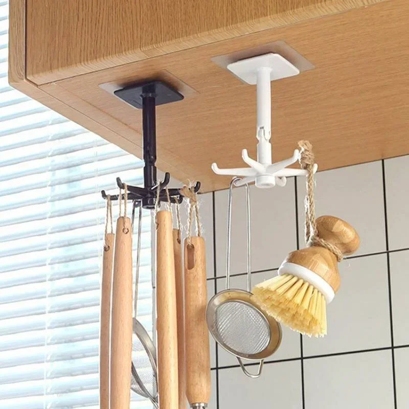 

Kitchen Hook Multi-Purpose Hooks 360 Degrees Rotated Rotatable Rack for Organizer and Storage Spoon Hanger Accessories