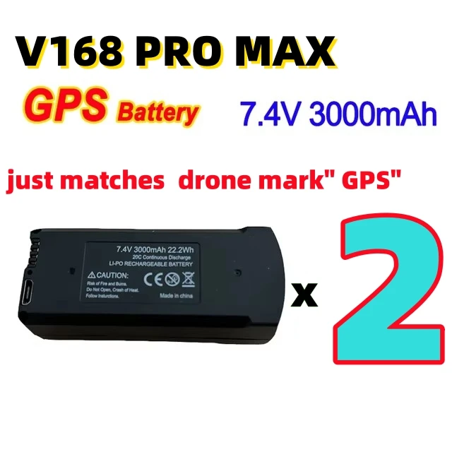 Jhd original v168 gps bateria 7.4v 3000mah v168 drone 3.7v 2000mah para v168 promax rc quadcopter v168 gps bateria