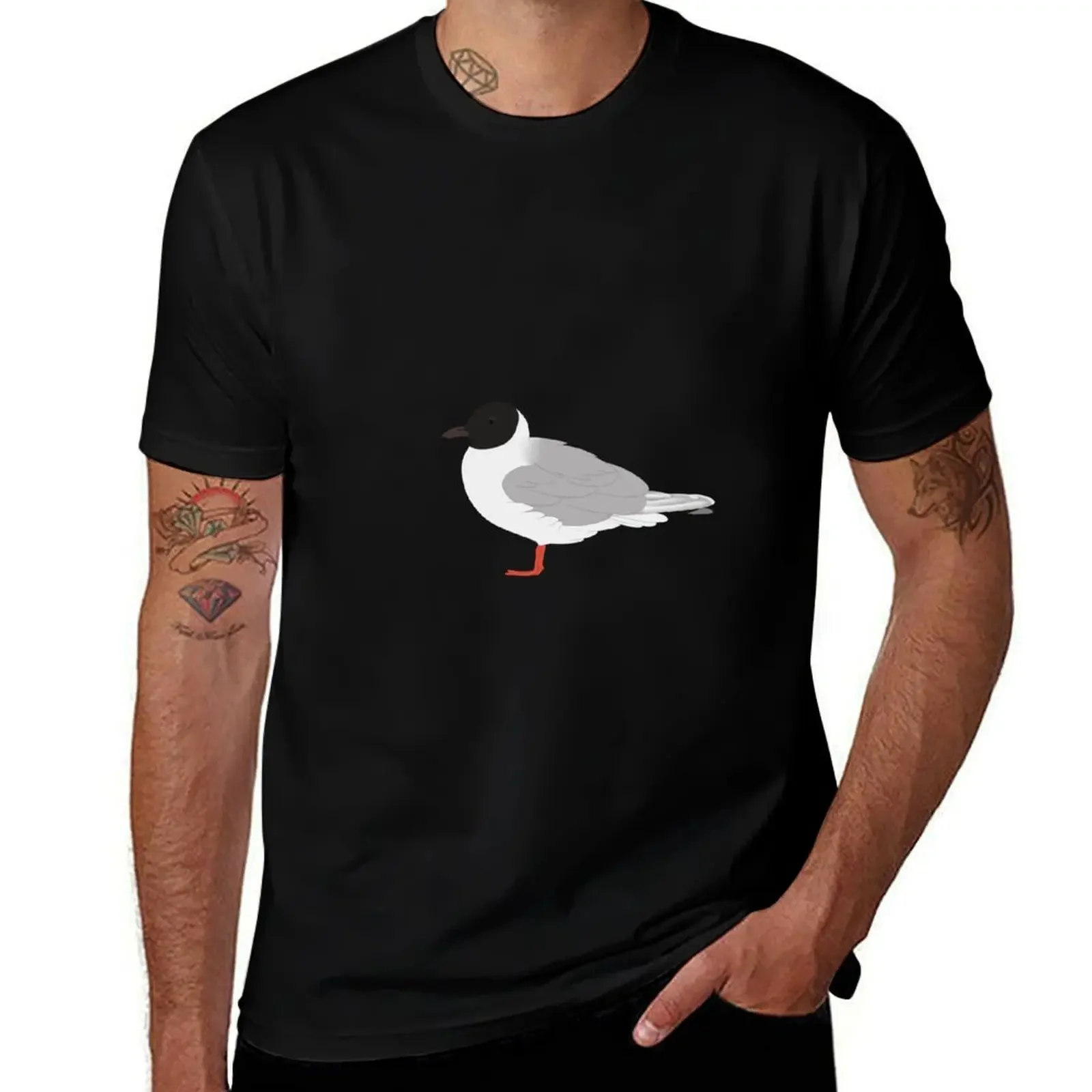 Little Gull T-Shirt plain vintage graphic tee plus size clothes korean fashion mens t shirt