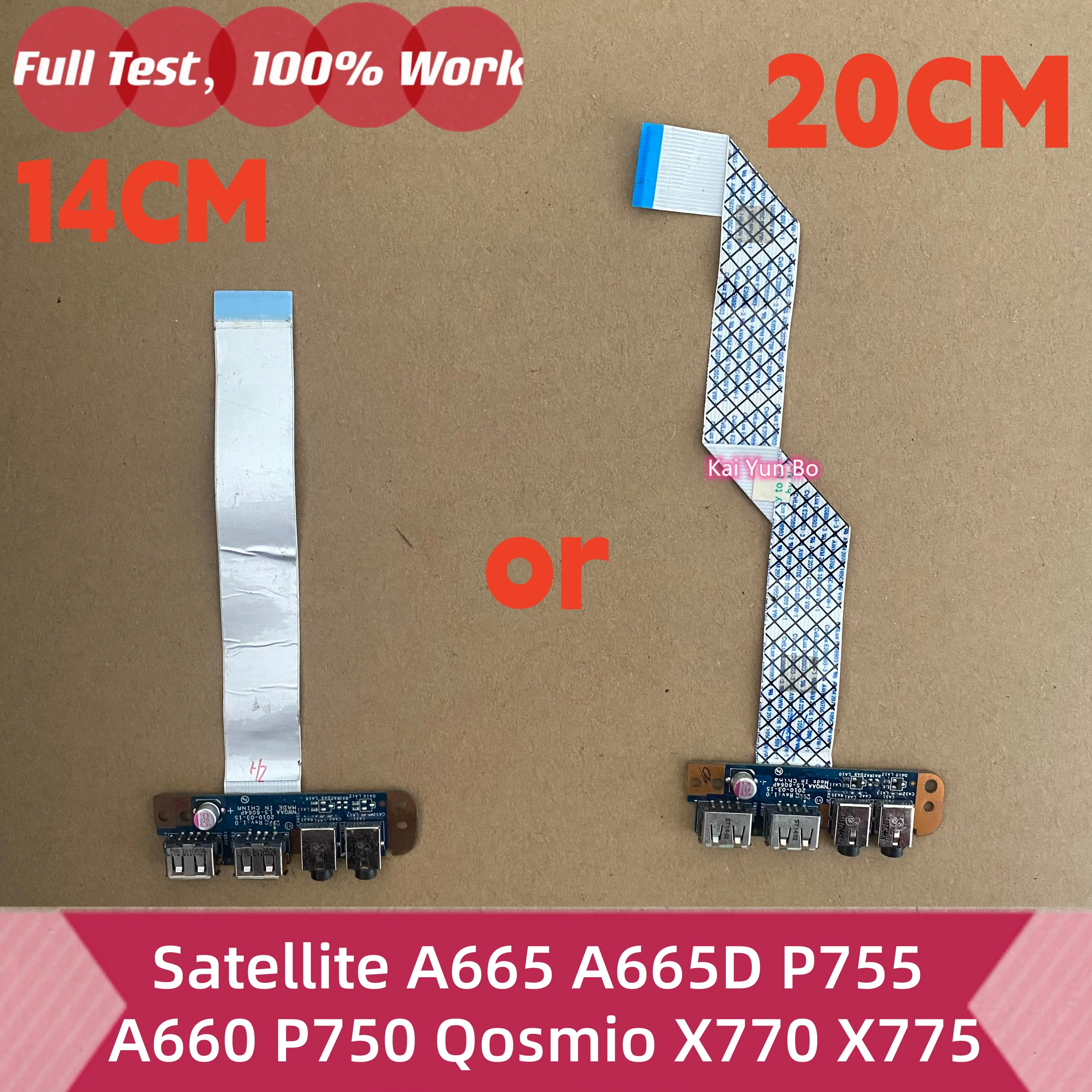Placa de Audio USB IO para Portátil Toshiba Satellite A665 A665D P755 A660 P750 Qosmio X770 X775 con Cable NWQAA LS-6064P NBX0000XH00 NBX0000OO00