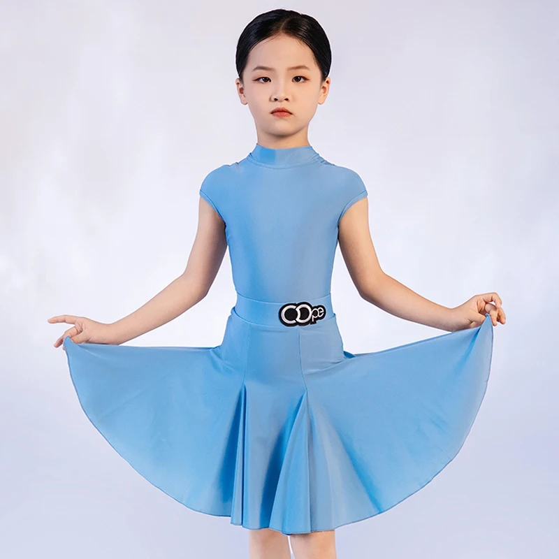 

Muti-Color Latin Dance Wear Children Samba Cha Cha Dancing Professional Competition Performance Suit Girls Practice Wear AMY479