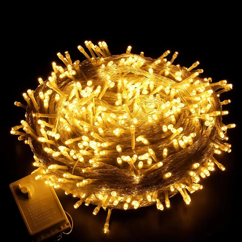 Waterproof LED String Lights Multi‑Mode Twinkle Fairy Lights for Christmas Garden Patio Party Outdoor Holiday Decor Lighting