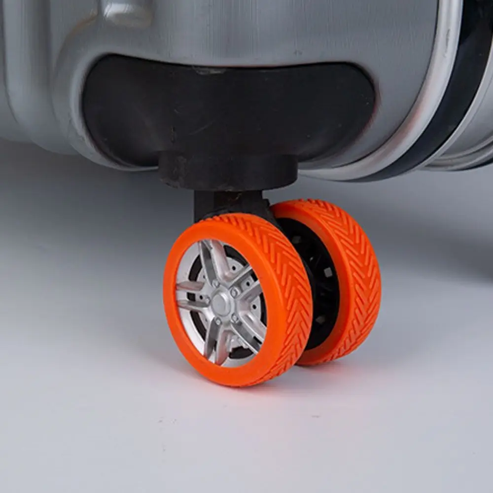 Silicone Luggage Wheels Protector Cover Anti-slip Shock Absorption Suitcases Wheel Protection Rings Reduce Noise