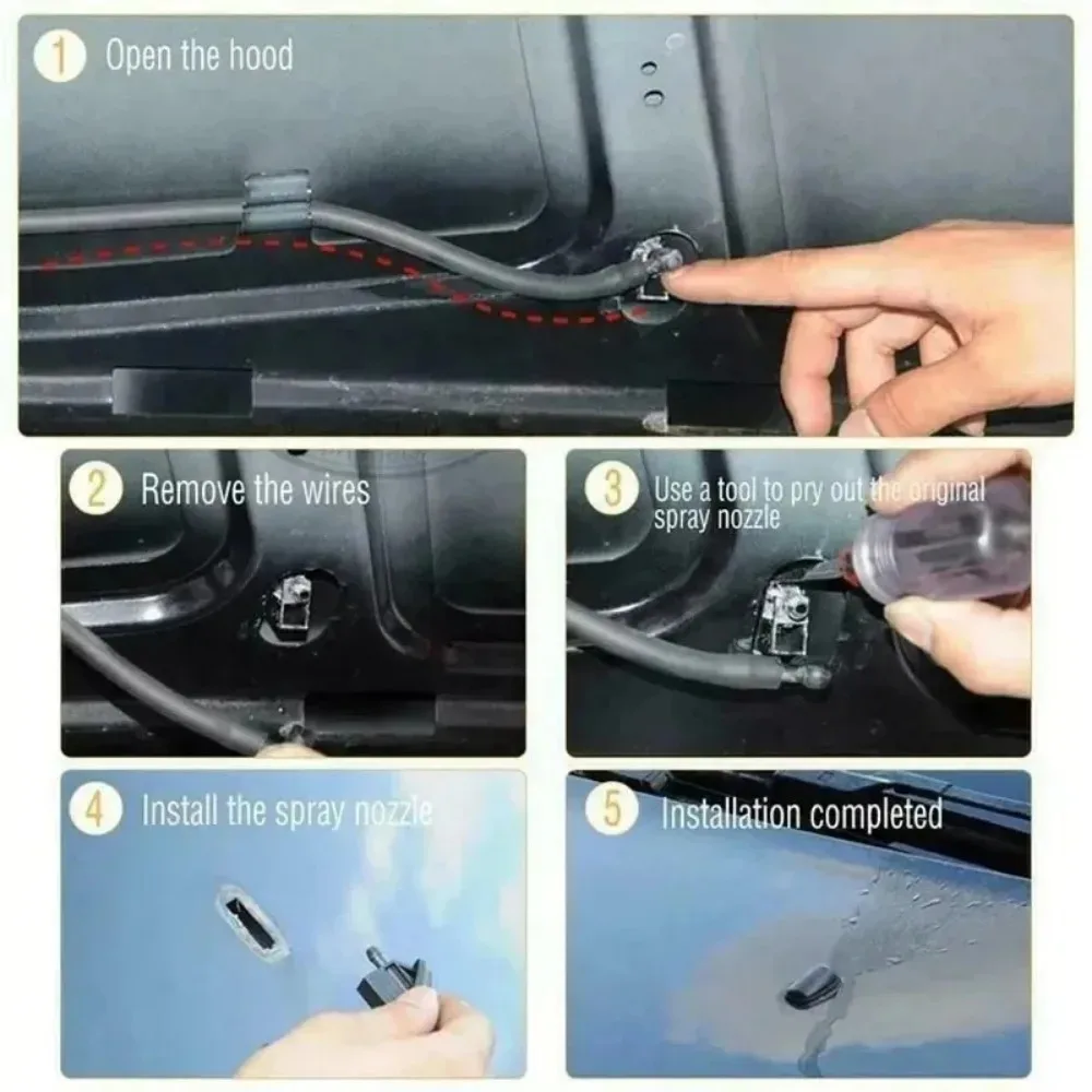 Wiper Nozzle Front Windshield Glass Spray Accessories for 206 407 6438Z1 6438CA 643871 view 5
