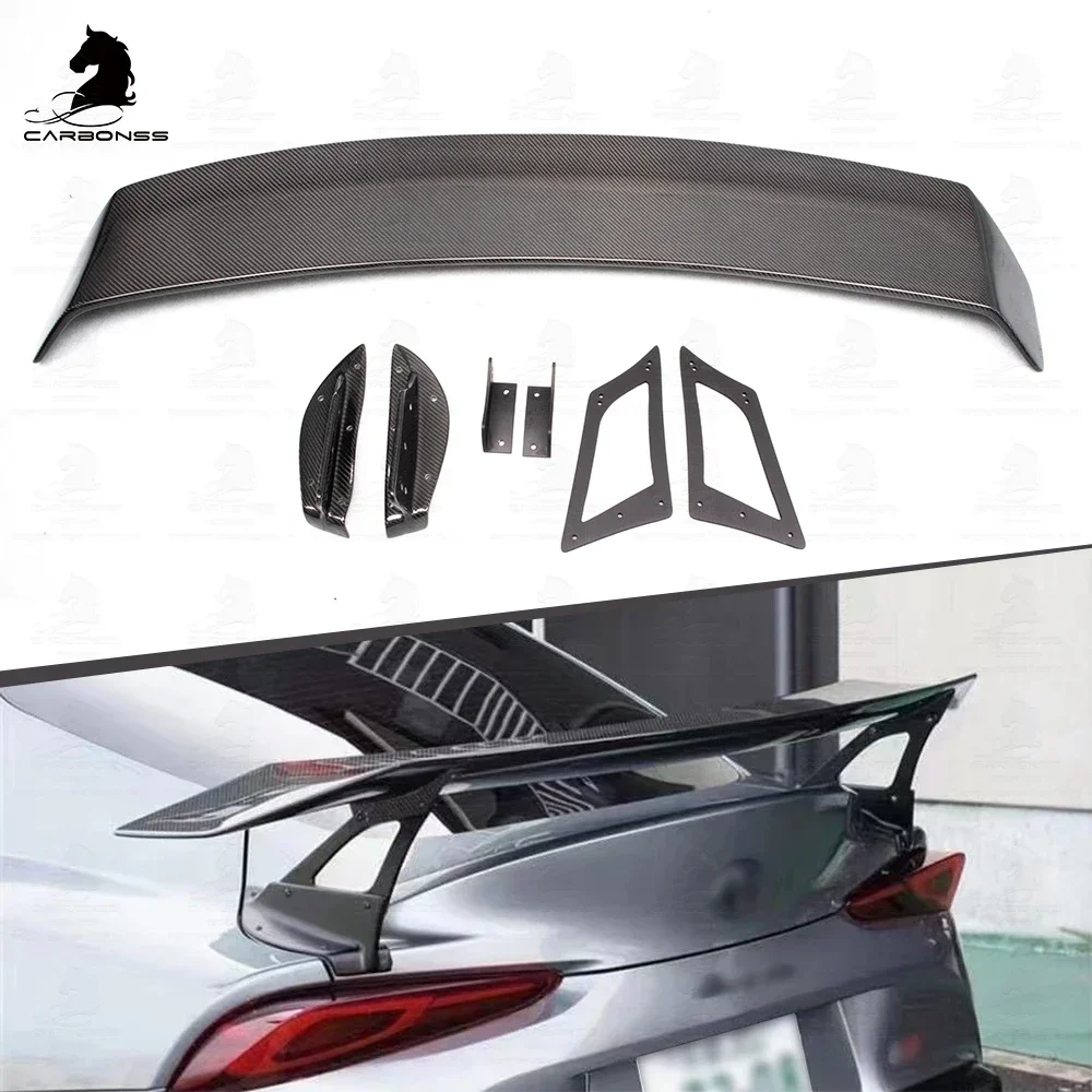 Volt Style Spoiler Wing for Toyota Supra A90 A91 MK5 Spoiler Wing Carbon Fiber Rear Trunk High Wing Spoiler 2019+