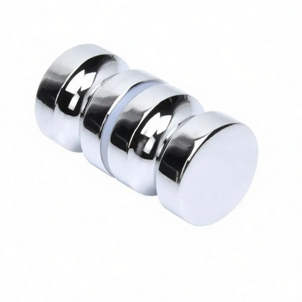 Round Shape Shower Door Knob Solid Aluminum Alloy Handle Single Hole For Bathroom Glass Partition Replacement Furniture Hardware
