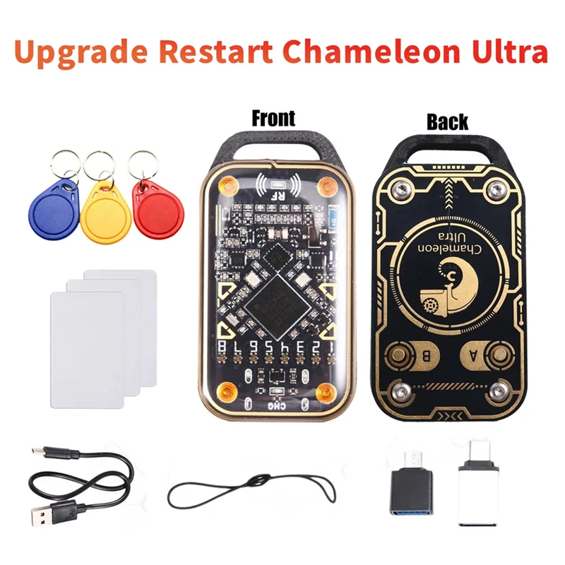 BNVN-Chameleon Ultra Upgrade Smart Card Emulator+3XUID Card/Keychain RFID Smart Chip Reader 125K 13.56M Card NFC Duplicator