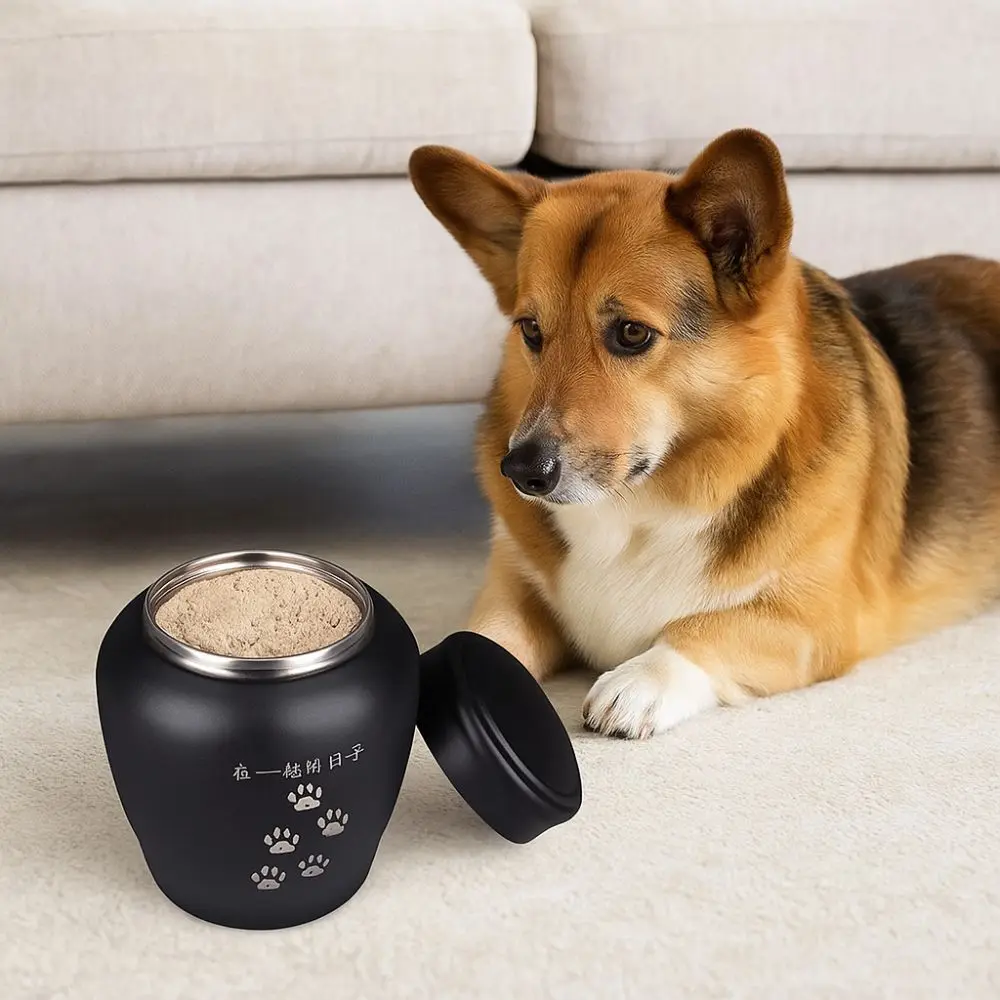 

Влагонепроницаемая урна для домашних животных из нержавеющей стали, герметичный металлический контейнер для праха, водонепроницаемая коробка для кремации собак, кошек, птиц