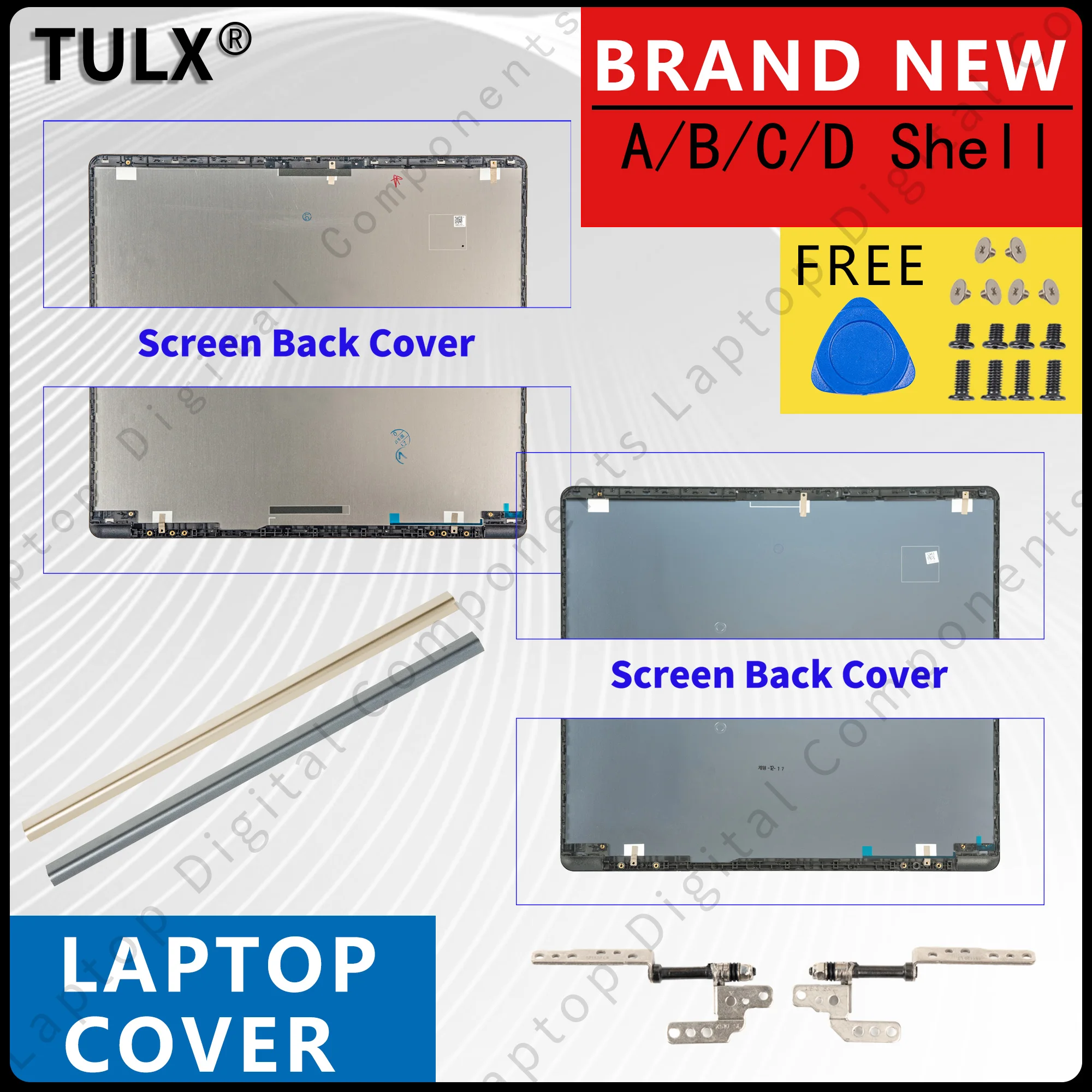 

Новая металлическая задняя крышка ЖК-дисплея для VivoBook S510U A510 A510U X510 F510U S510 F510, задняя крышка ЖК-дисплея для ноутбука, шарнирная крышка, верхняя крышка