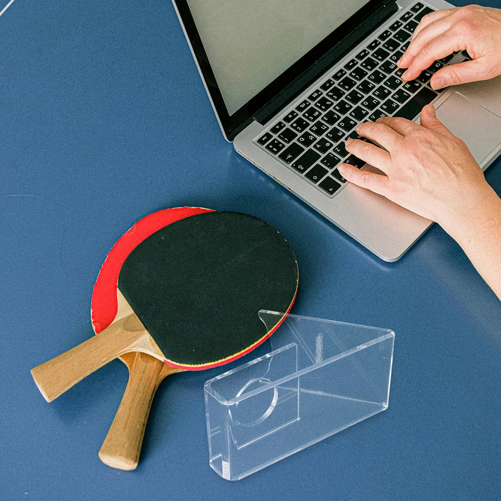 Estante de exhibición de paleta de tenis de mesa acrílico, soporte de murciélago ahorrador para el hogar y la Oficina, Base de raqueta transparente deportiva, 2 uds.