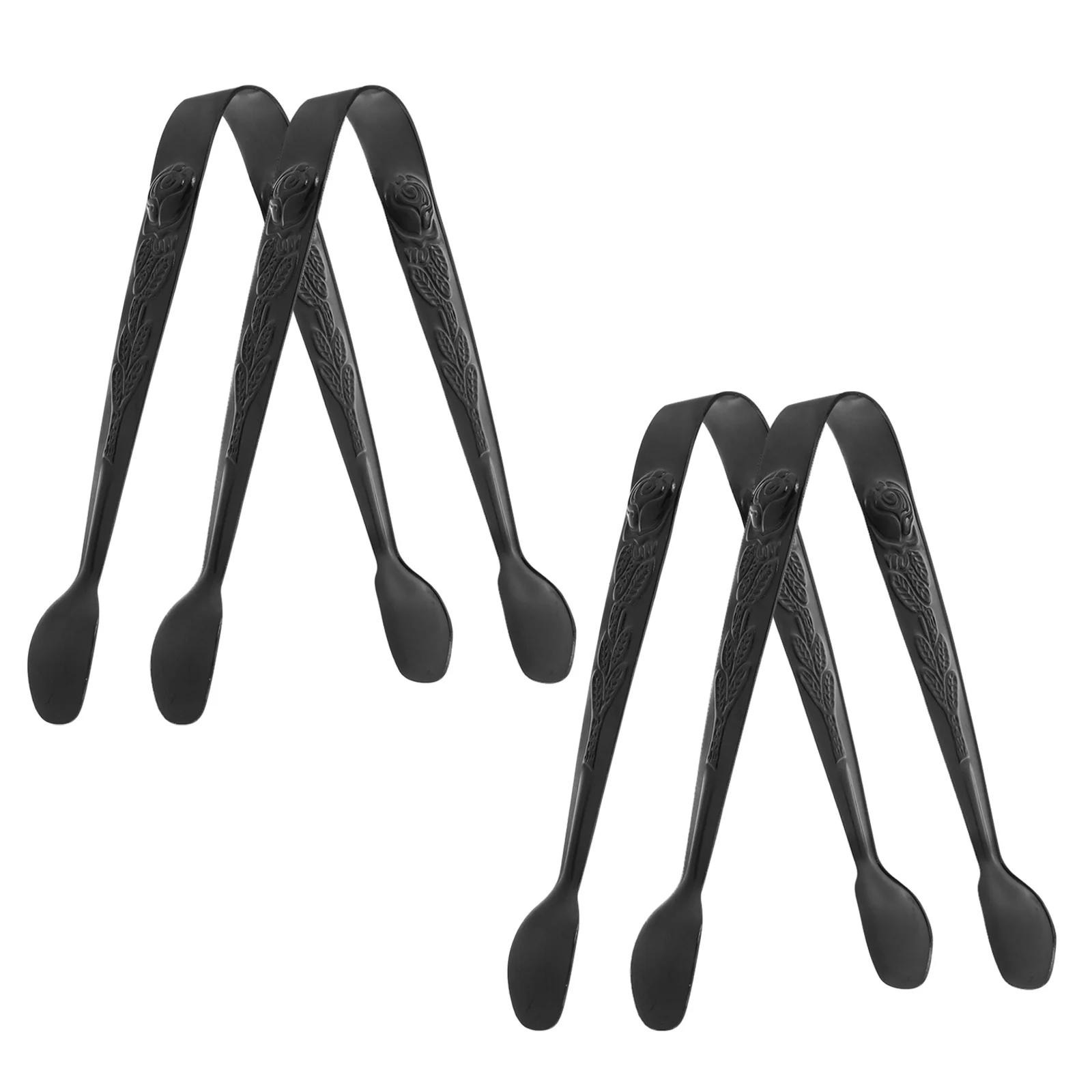 4 stücke Mini Frühstück Cookie Zange Schwarz Edelstahl Keks Tauch Werkzeug Für Kaffee Station Milch Dunking Nicht Slip Servieren