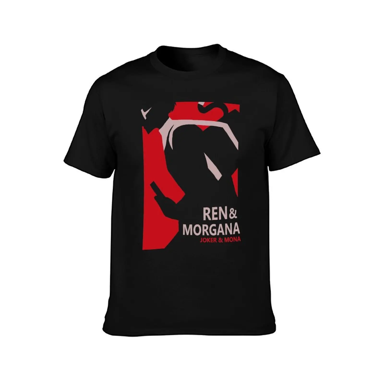 Ren& Morgana Minimalistic T-Shirt, Summer Casual Cotton Tee, Oversized Streetwear Tops, Vintage Graphic Print, Unisex Men Women