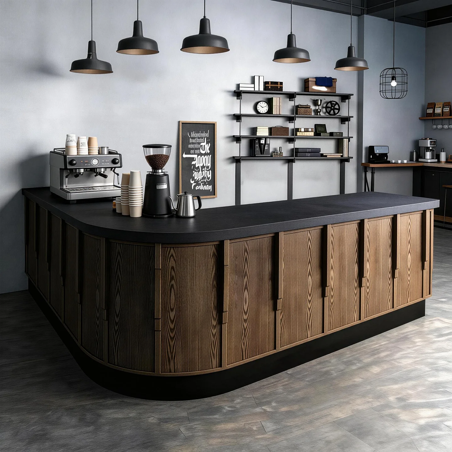 Bar Counter Custom Commercial Reception Front Counter Checkout Desk Waterproof Service Front Table For Cafe Pub Restaurant