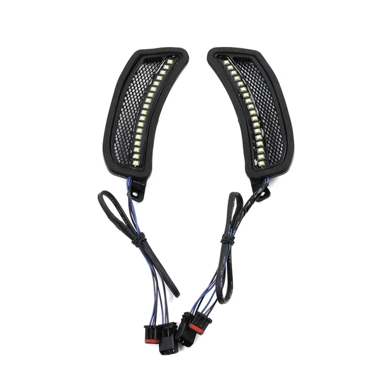 

A026-Motorcycle White Tracer Headlight Vent Accent LED For Softail Low Rider ST El Diablo FXRST FXLRST 2022-2024