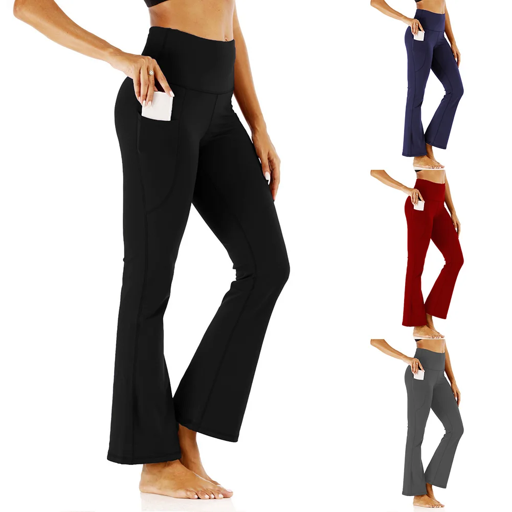 سراويل يوجا كاجوال ورياضية للسيدات مع نسيج مطاطي عالي الخصر وميزة سريعة الجفاف مصممة للاستخدام اليومي #5