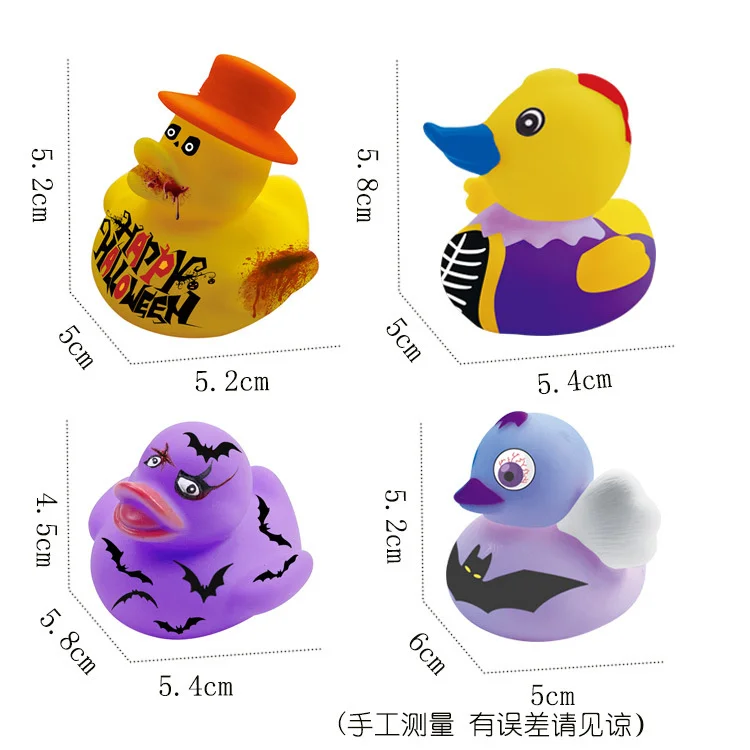 12pcs Halloween Baby Bath Toys Cute Rubber Duck Dress Up Wacky Duck Beach Pool Water Park Water Floating Duck Children Toy Gifts