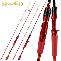 Sougayilang Spinning Fishing Rod 1.8m 2.1m Carbon Rod Baitcasting Fishing Rod 2Section Eva Handle Lure Rod Bass Freshwater Fish