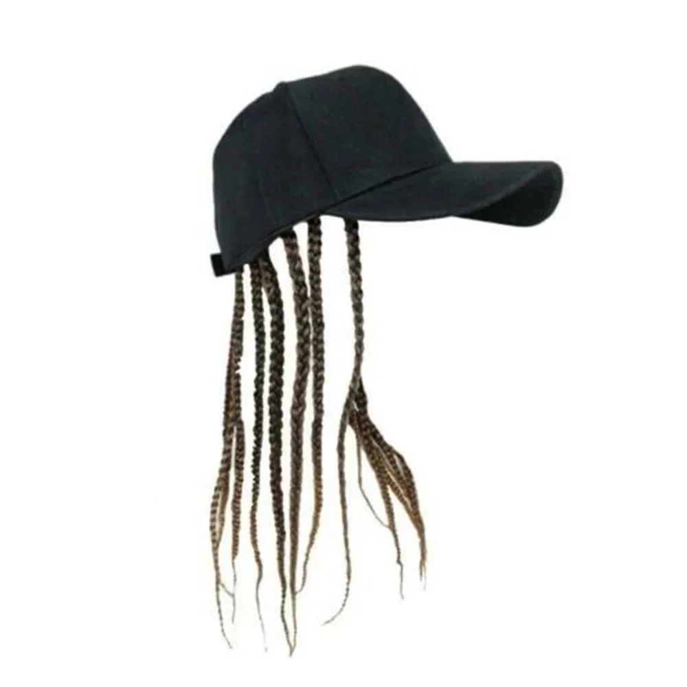 Sommer Unisex Dame Männer Baseball Kappe Hut Mit Dreadlocks Perücke Hip-Hop Punk Schmutziges Haar Geflecht Visiere Hüte – Detail 8