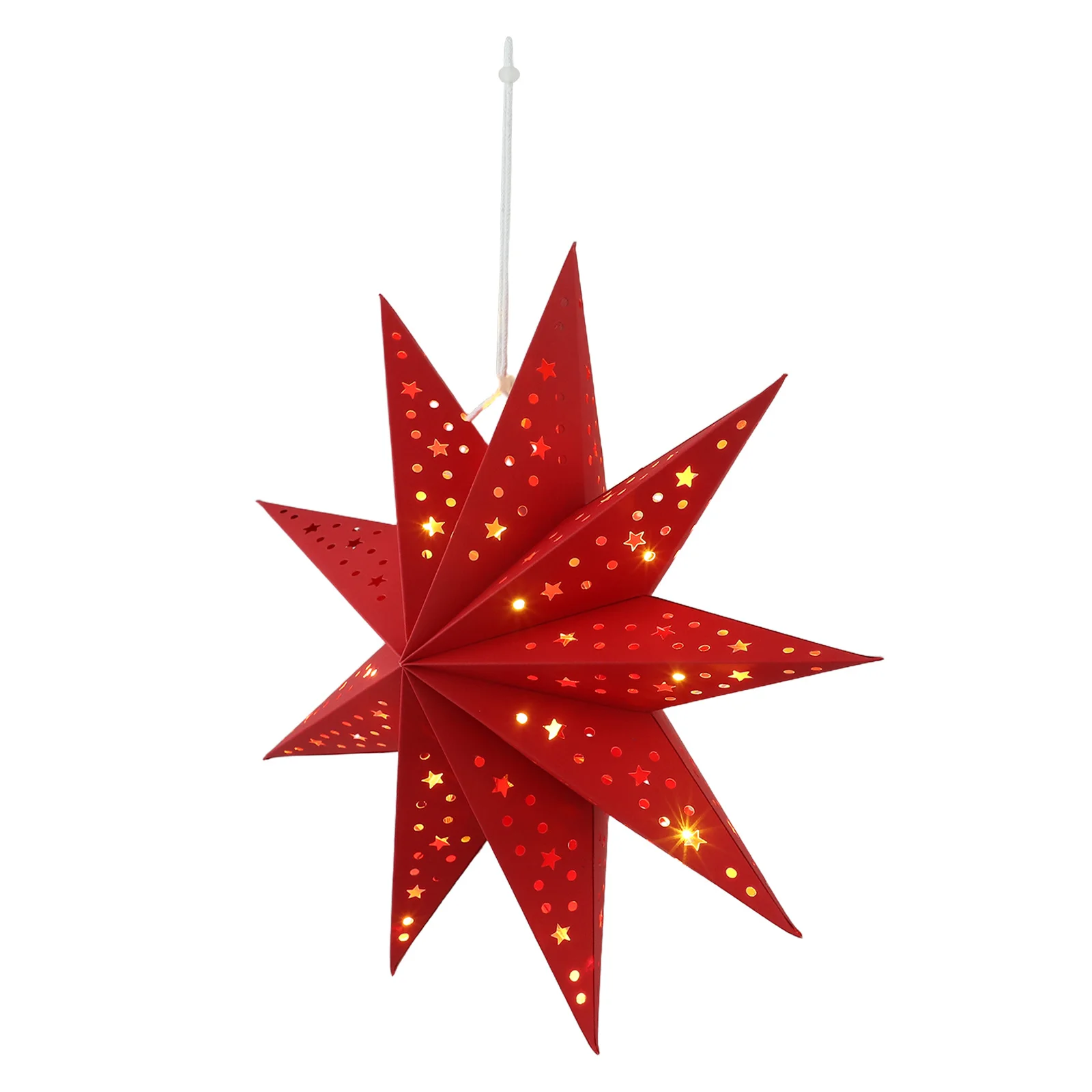تسعة نجمة ورقة عاكس الضوء اوريغامي عيد الميلاد ضوء لقضاء عطلة حفل زفاف سقف معلق فانوس ديكور #1