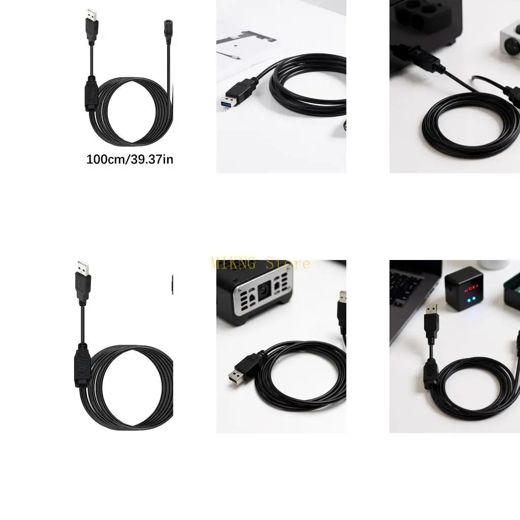 USB Cable with 2 Female Output Ends, USB-A Male Splitter Cable for Small Electronics, 5V 2A, 1 m Black, 1 Pack Best Sale