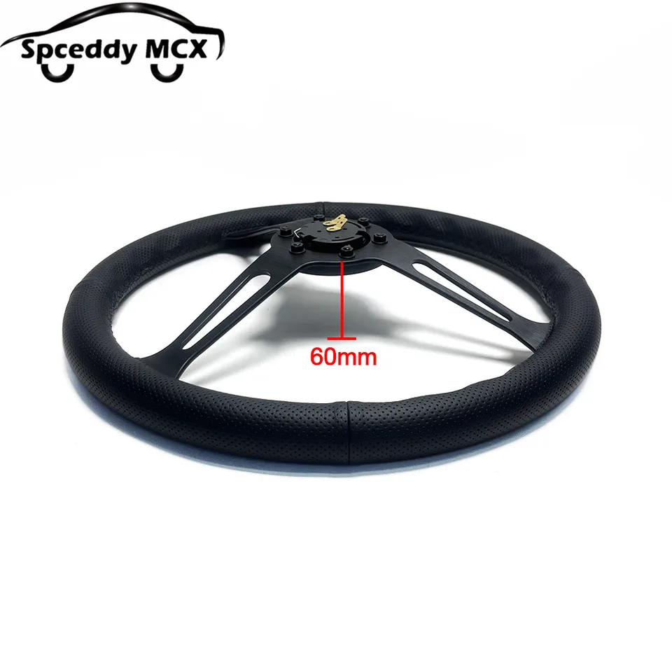 Spceddy MCX 15inch JDM Black Real Leather Tuning Sport Steering