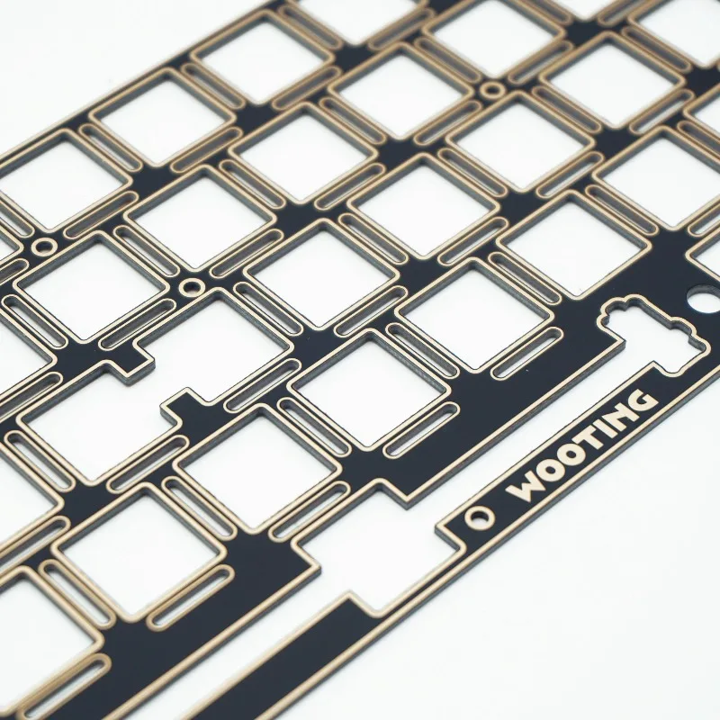 

Wooting60HE Positioning Board Customized Sound Package FR4 Carbon Fiber Ergonomic Gaming Mechanical Keyboard Accessories DIY