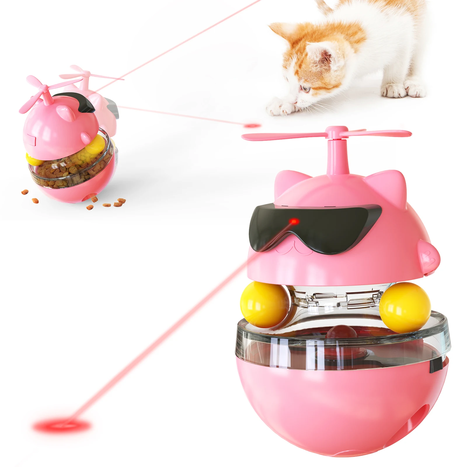 

Pet products infrared laser electric teaser cat toy interactive magic wheel cat toy