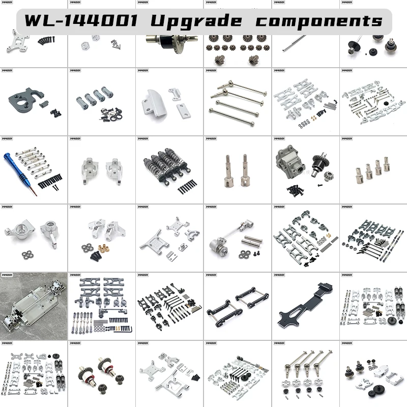 

Car Spare Parts ESC Swing Arm C Seat Differential Wavebox Tire Gear Shock Absorbers Kit Parts 1/14RC Wltoys 144001 144002 144010
