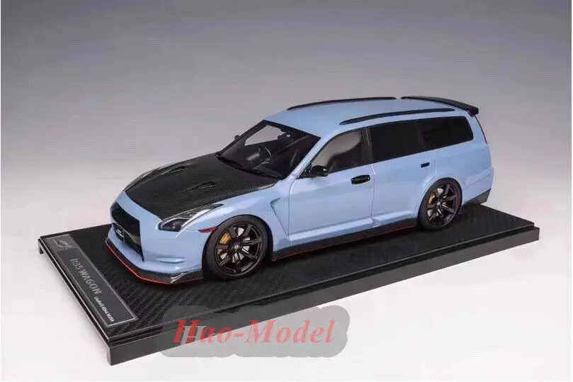 IVY 1:18 per NISSAN STAGEA R35 resina pressofuso modello di auto ragazzi regalo di compleanno Hobby Display ornamenti simulazione viaggio edizione blu