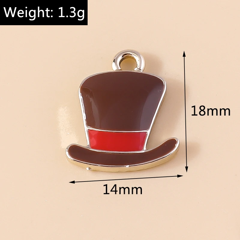 Duarte 20 Stück/Set Niedliche Emaille-Hut- und Stiefel-Anhänger für Schmuckherstellung, Ohrringe, Halsketten, Armbänder, DIY-Bastelzubehör – Detail 9