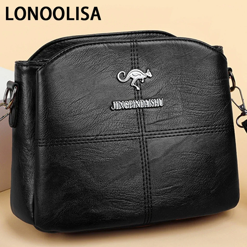 Bandolera de 3 capas con letras principales, monederos y bolsos de lujo para mujer, bolsos de diseñador para mujer, bolsos de hombro tipo bandolera