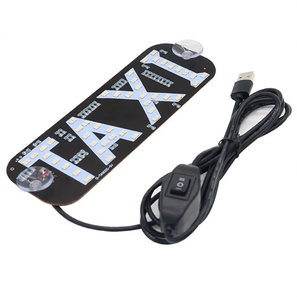 Taxi Cab Roof Sign LED Light Indicator Lamp 12V Car Exterior Styling Accessory Bright Lighting For Rideshare Use