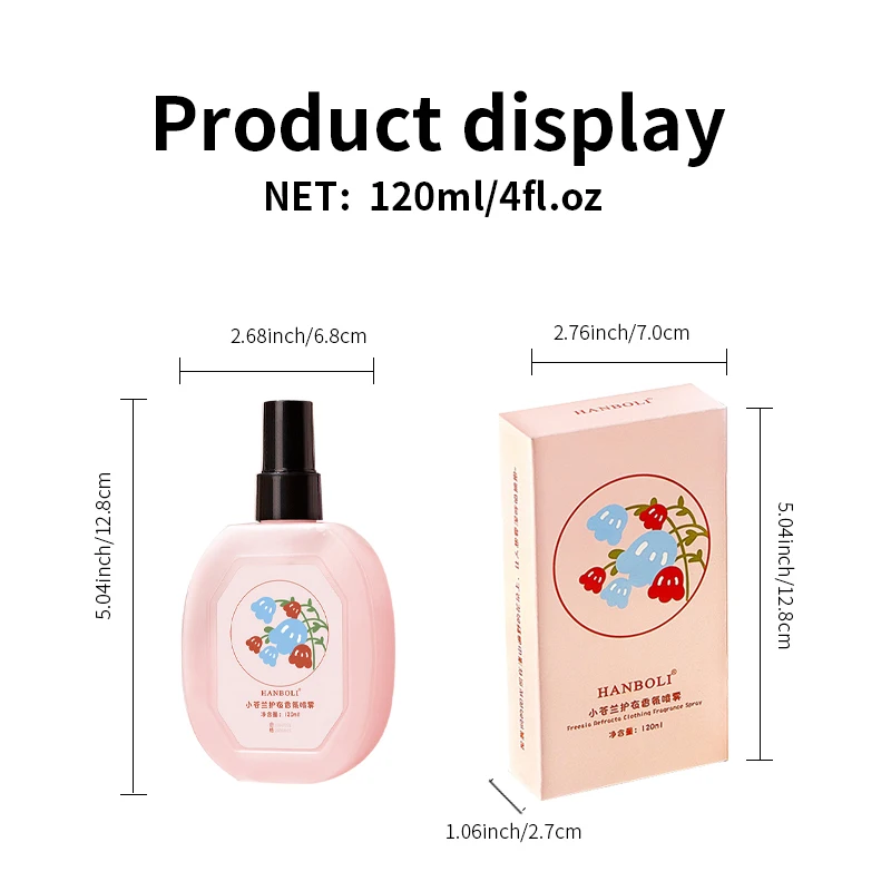 Clothes Perfume Spray Men Women Wardrobe Closet Fresh Deodorant Mite Remover Scent Long Last Clothing Fragrance Freshener 120Ml