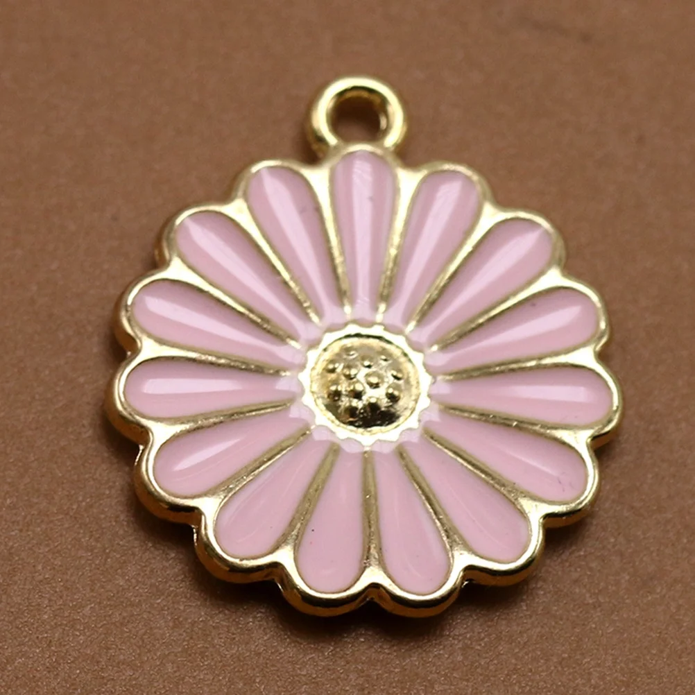 

10Pcs Pink Sunflower Alloy Pendants DIY Charm Set Jewelry Making Accessories Necklace Bracelet Earrings Alloy Pendant Charm