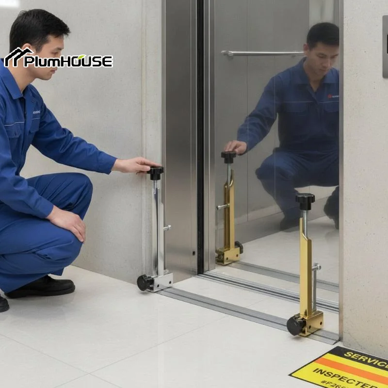 Universal Lift Door Stopper Top Door Retainer Elevator Spare Parts For Otis Hitachi Kone Hall Door Maintenance