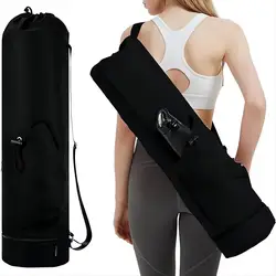 Multifunction Yoga Mat Bag With Water Bottle Pocket and Bottom Wet Pocket Yoga Sports Mat Storage Bags Carrier Pouch