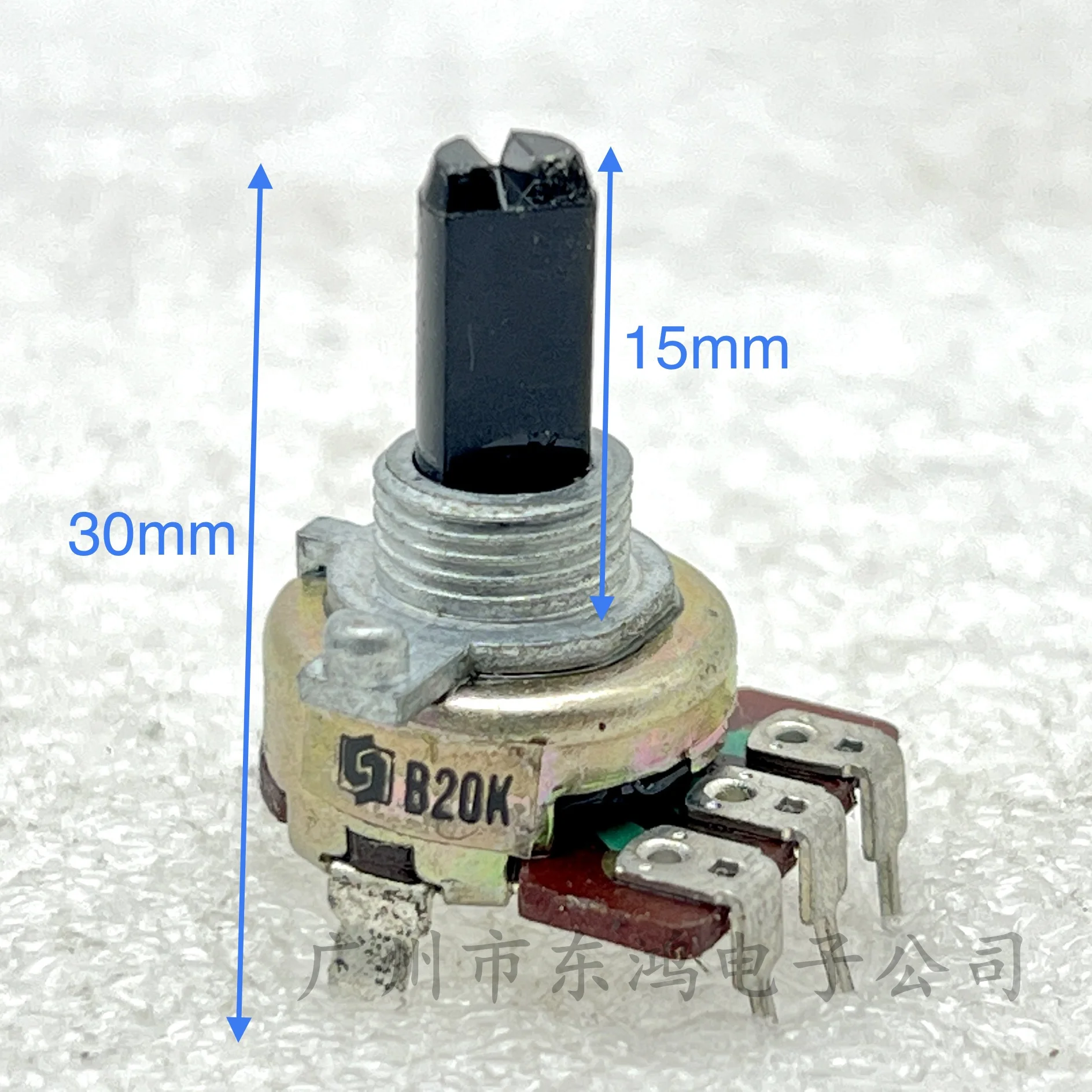 1 PCS Shengwei RK1613N 161 Vertical Single Potentiometer B203 B20K Shanto, with thread, length 15MM