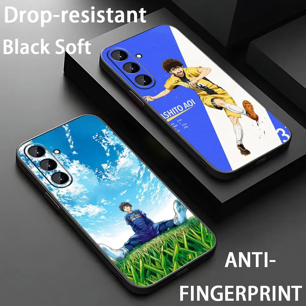 Ao Ashi Phone Case For Samsung Galaxy S26 S25 S24 S23 S22 S21 Plus Ultra Fold A Soft Black