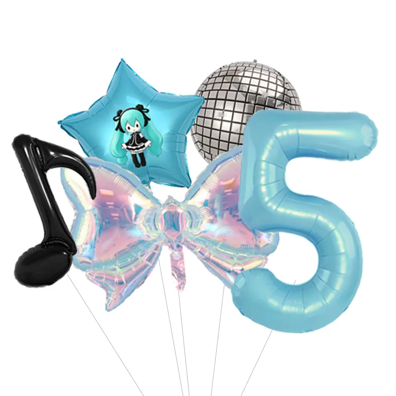 Miku Cartoon Cyber Girl Aluminum Foil Balloon Bundle Fast Easy Inflation Globos For Anniversary Celebration Cosplay Event view 6