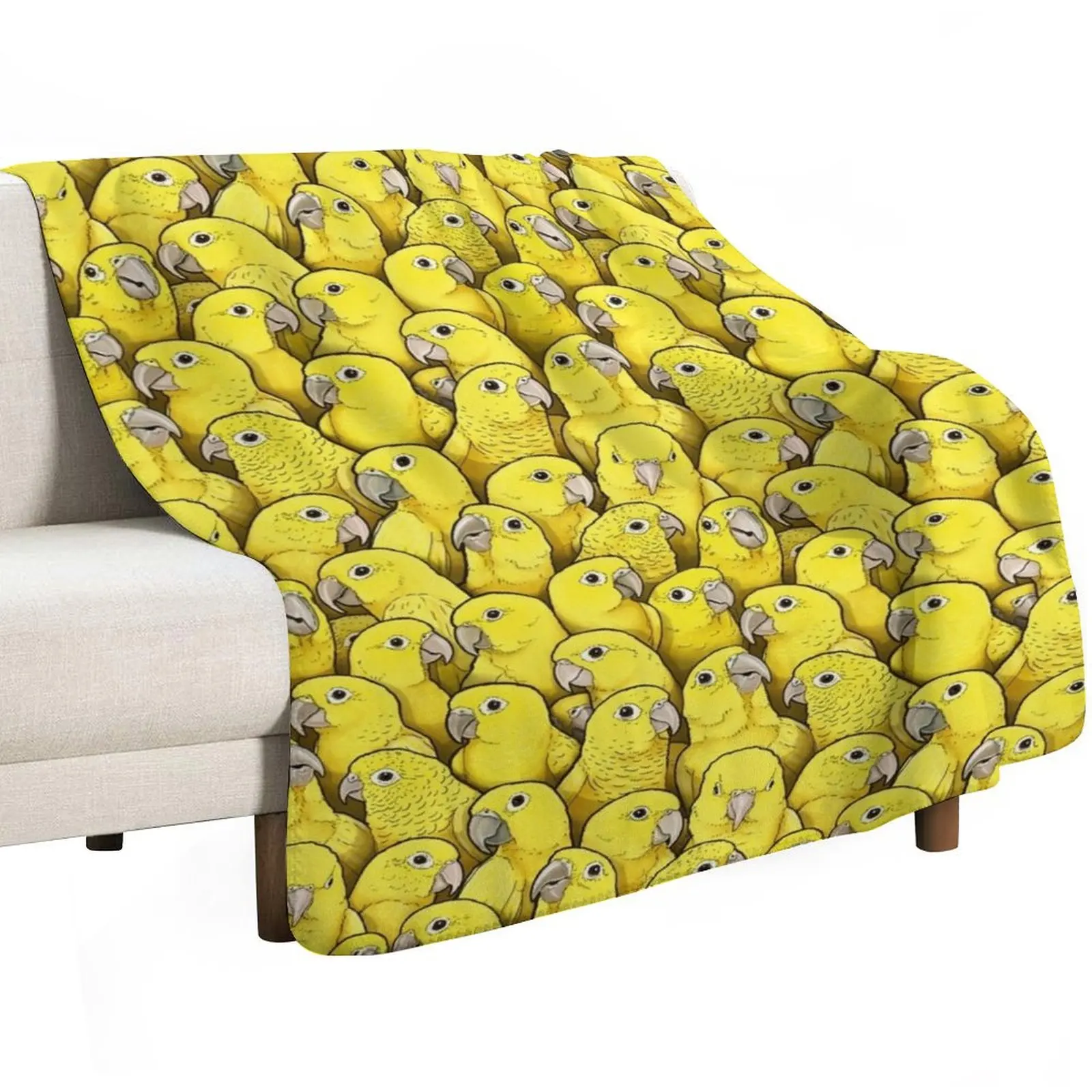Golden Conures Throw Blanket warm winter Soft Plush Plaid Loose for sofa Fashion Sofas Hairy Blankets